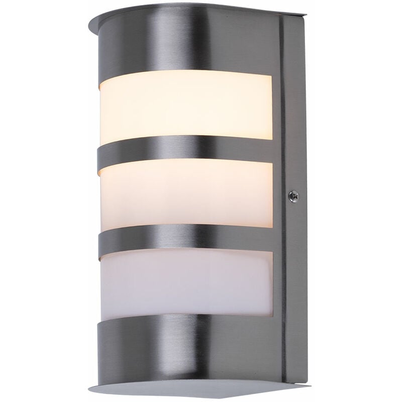 foto del prodotto faretto da parete luce esterna porta d ingresso luce per facciate applique da parete in acciaio inox per la tua terrazza, bianco argento, 1x e27, hxl