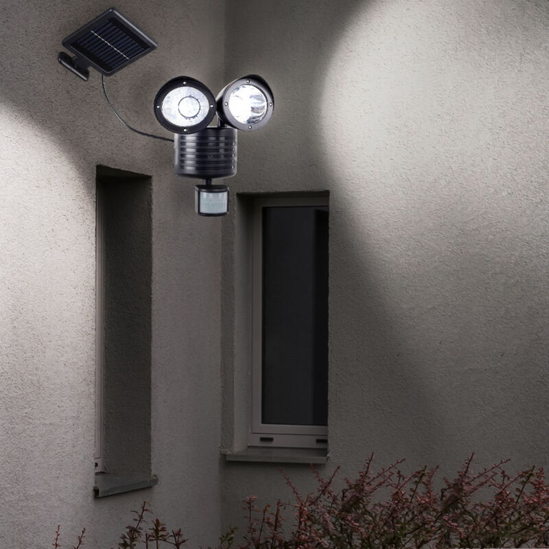 foto del prodotto faretto da parete solare per esterni a led con rilevatore di movimento per illuminazione del cortile del vialetto