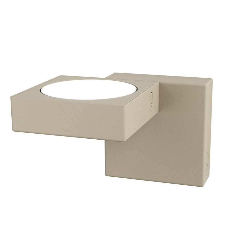 foto del prodotto faretto da parete up moderno 1 luce attacco gx53 max 9w - struttura in metallo colore sabbia design moderno