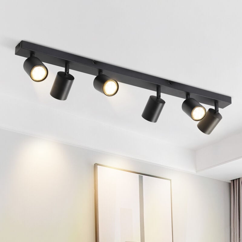 foto del prodotto faretto da soffitto 6 luce gu10 l 137 mm nero moderno illuminazione interna soggiorno i camera da letto i cucina i sala da pranzo