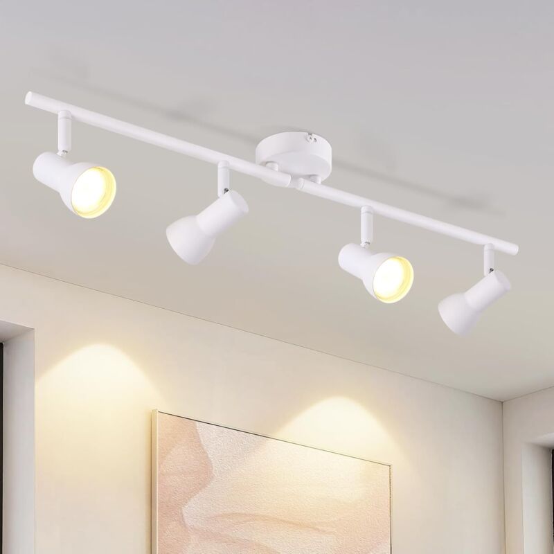 foto del prodotto faretto da soffitto a 4 luci plafoniera per soggiorno plafoniera dal design moderno faretto per interni metallo bianco gu10 faretti da soffitto