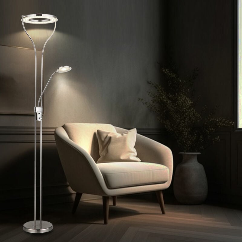 foto del prodotto faretto da soffitto a led lampada da lettura lampada da terra flessibile lampada da terra dimmerabile lampada da soggiorno, 20w 1800lm bianco caldo,