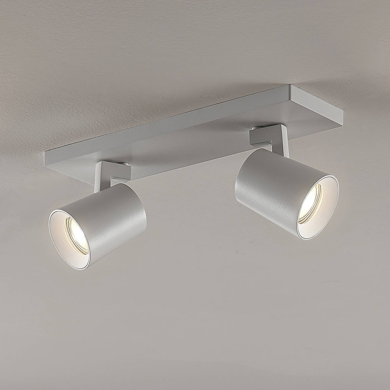 foto del prodotto faretto da soffitto arcchio iavo, 30 cm, bianco, a 2 luci, metallo