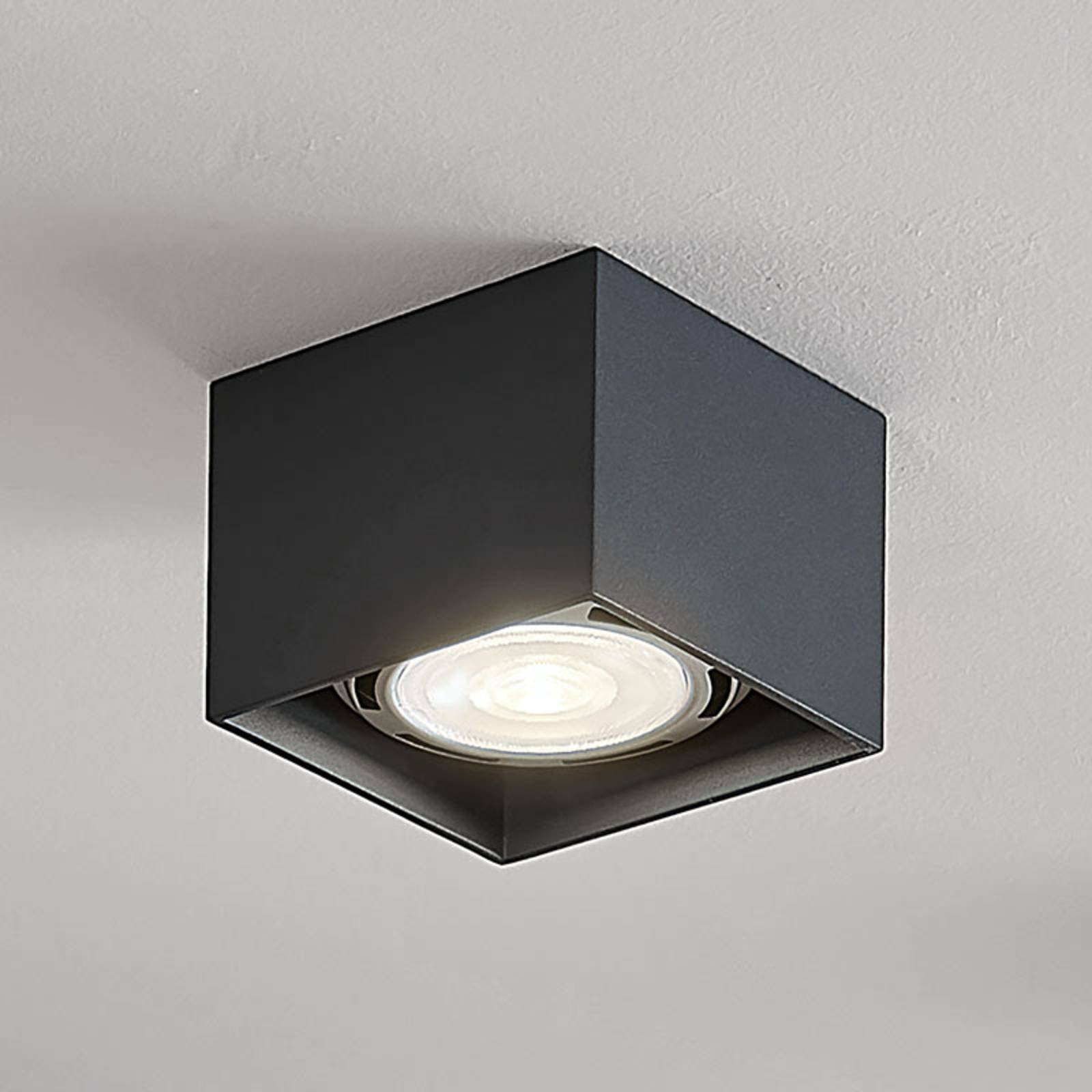 foto del prodotto faretto da soffitto arcchio mabel, 12 cm x 12 cm, grigio, gu10