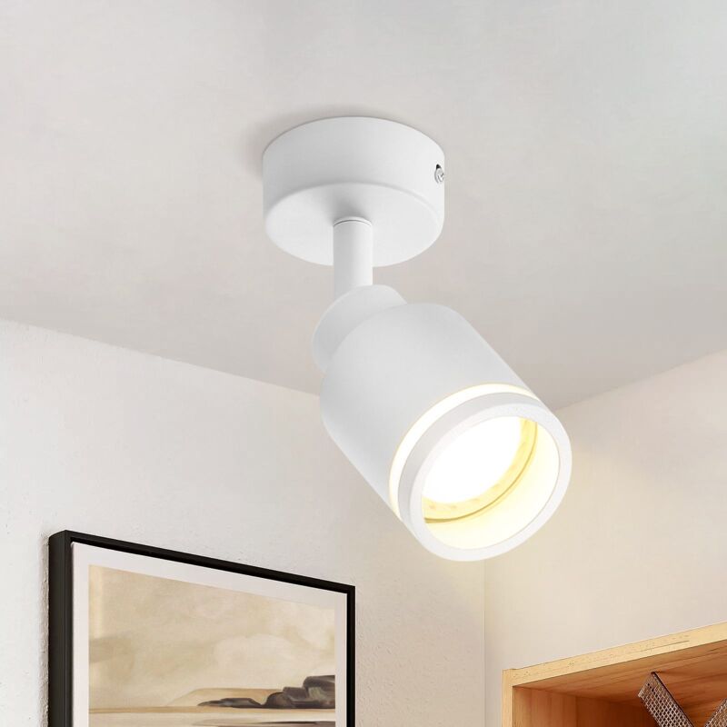 foto del prodotto faretto da soffitto bianco gbly plafoniera moderna orientabili a 1 lampadina faretti gu10 in metallo plafoniera faretto da parete per interni per