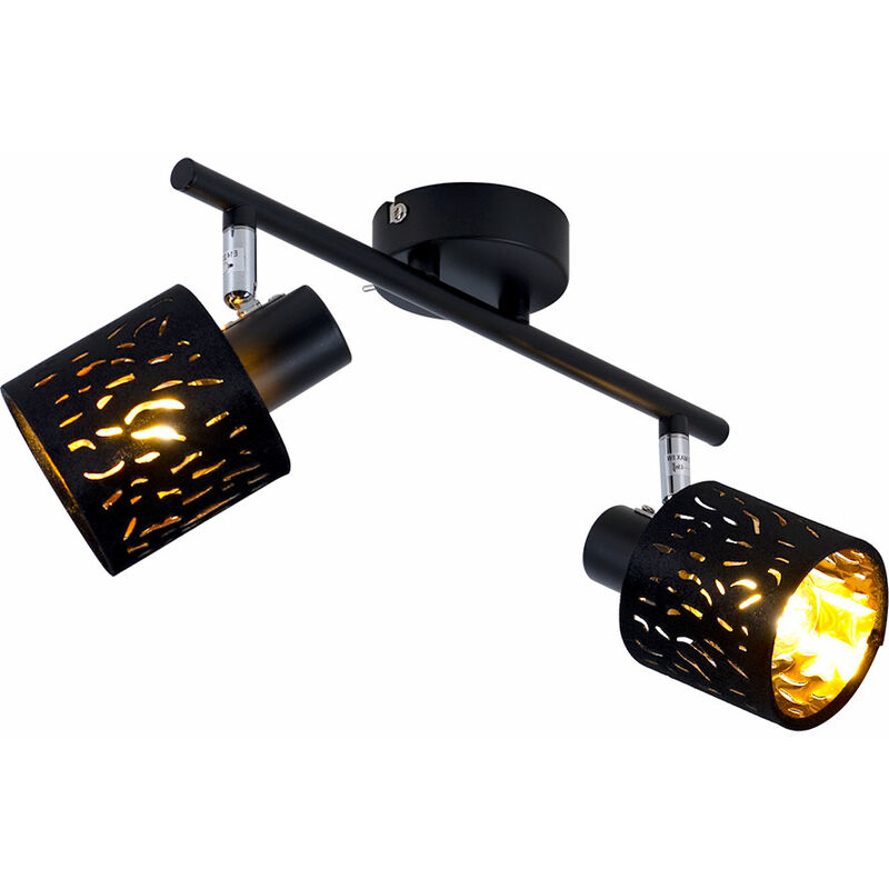 foto del prodotto faretto da soffitto lampada in velluto nero oro soggiorno lampada spot regolabile
