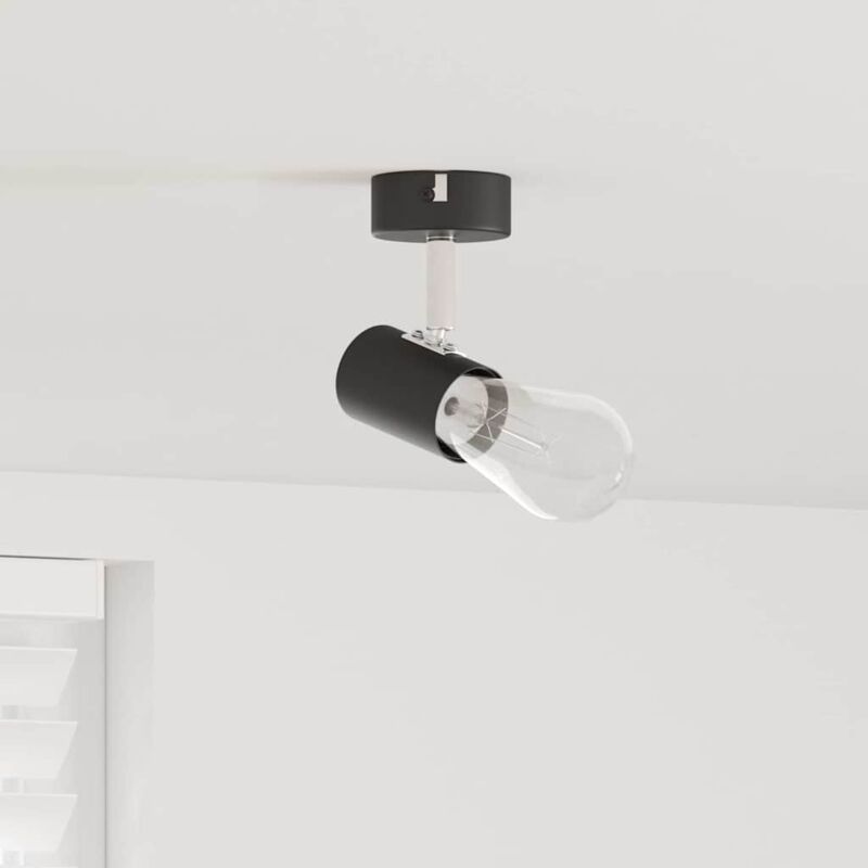 foto del prodotto faretto da soffitto nero 6.5 x 6 x 11.5 cm acciaio - vidaxl