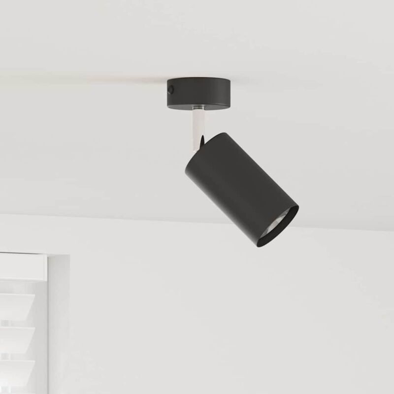 foto del prodotto faretto da soffitto nero 6 x 6 x 16.5 cm acciaio vidaxl