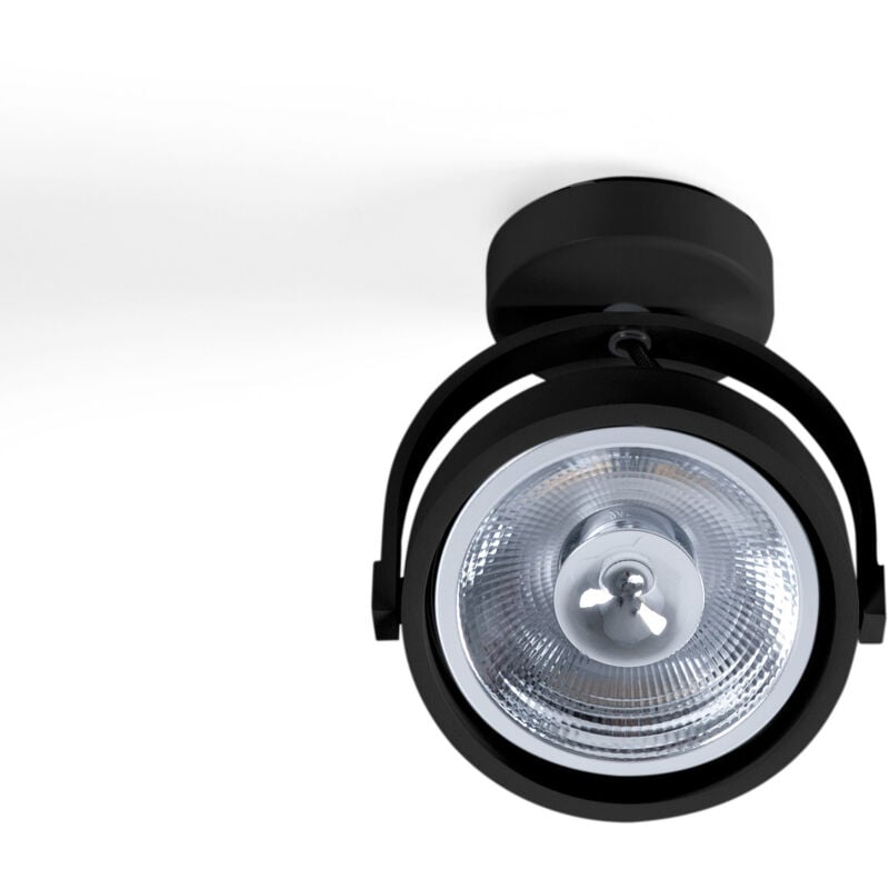 foto del prodotto faretto da soffitto orientabile 'iris' + lampadina ar111 gu10 - bianco caldo