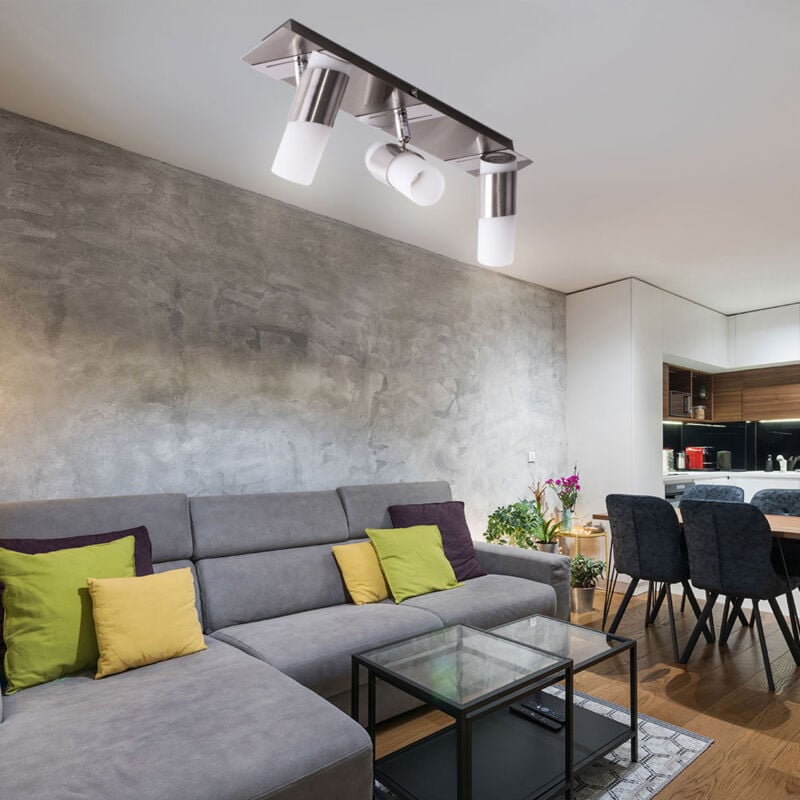 foto del prodotto faretto da soffitto plafoniera faretto orientabile faretto led luce per interni lampada soggiorno lampada cucina 3x 3w 245 lm 3000k, l x h 38 x 10,5