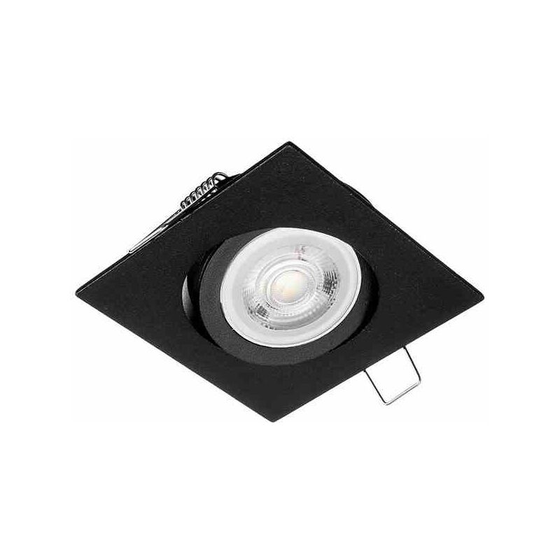 foto del prodotto faretto da soffitto quadrato, orientabile, ip20, nero