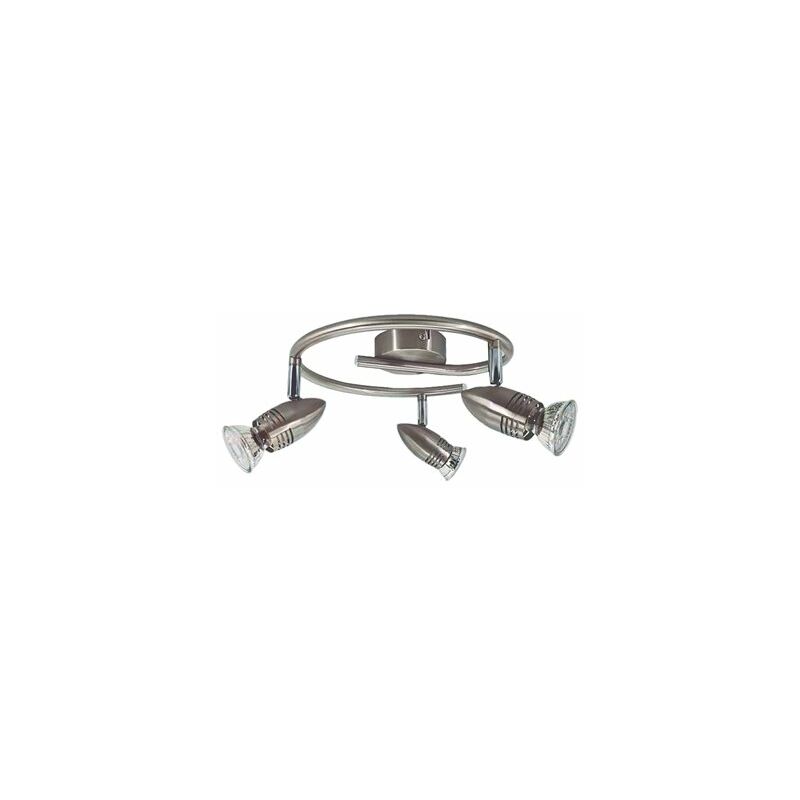 foto del prodotto faretto da soffitto tripla spirale kegla serie gu10 nichel