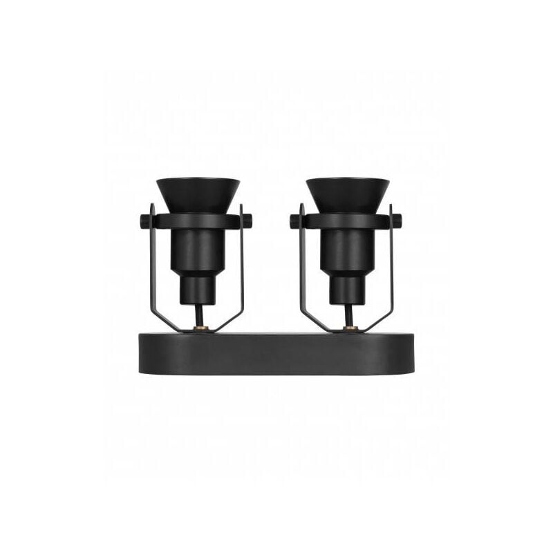 foto del prodotto faretto decospot double 2 faretti led gu10 700lm 6w inclusi 2 possibili finiture nero