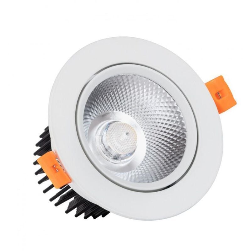 foto del prodotto faretto downlight led 12w circolare cob cri90 regolabile foro 90 mm 4000k bianco naturale