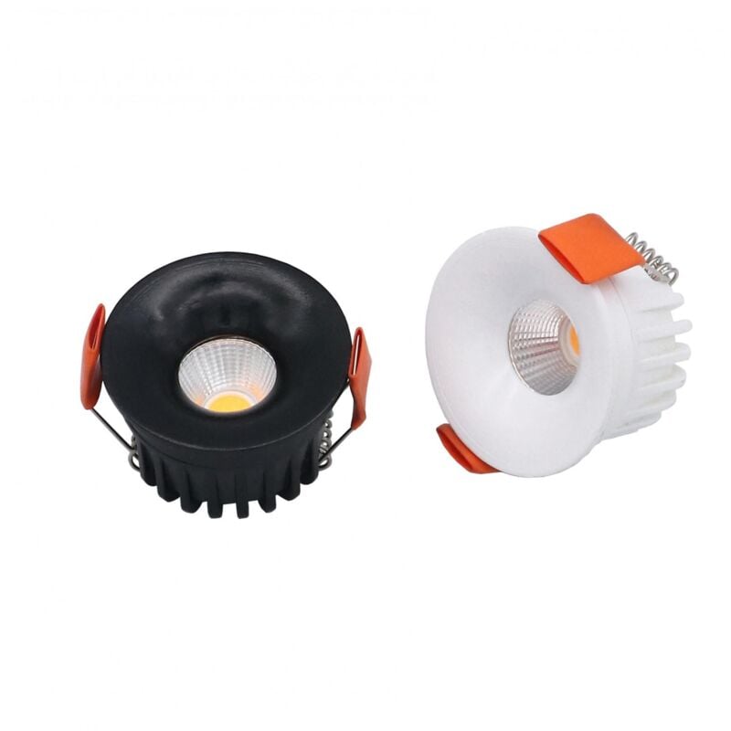 foto del prodotto faretto downlight led 4w circolare mini regolabile dim to warm foro 48 mm nero