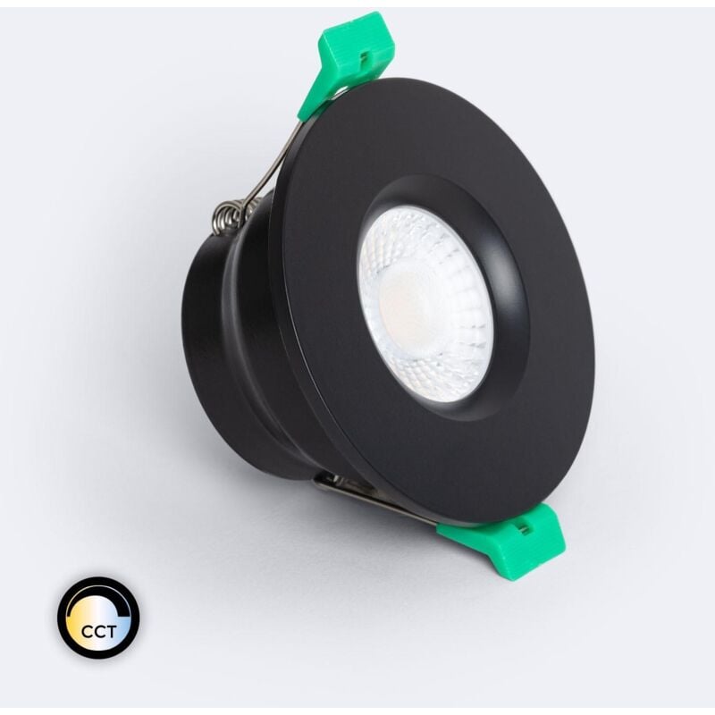 foto del prodotto faretto downlight led 5-8w circolare ignifugo regolabile ip65 foro 65 mm design nero selezionabile (naturale-freddo)