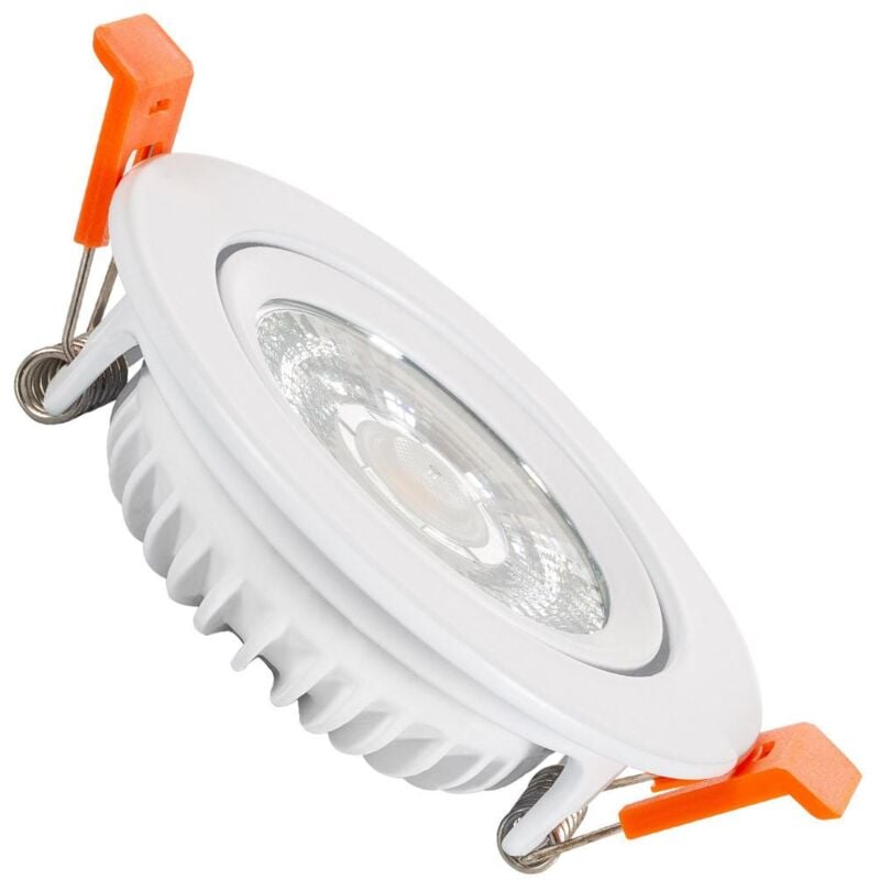 foto del prodotto faretto downlight led 5w circolare cob cri90 slim foro 75mm bianco freddo no flicker 5000k