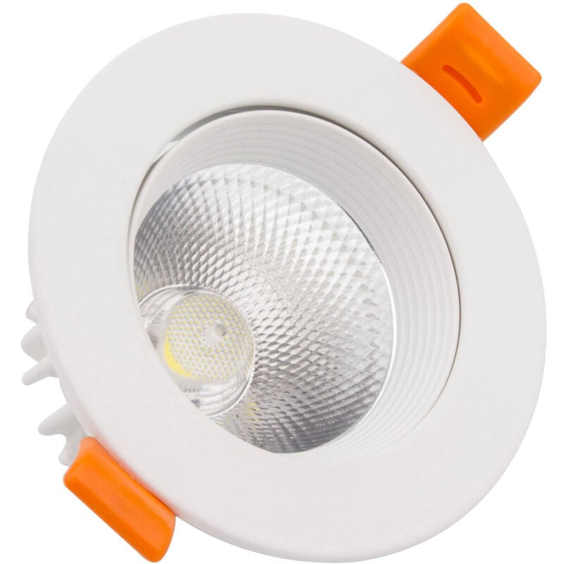 foto del prodotto faretto downlight led 9w circolare cob cri90 foro 90 mm bianco caldo no flicker 2700k