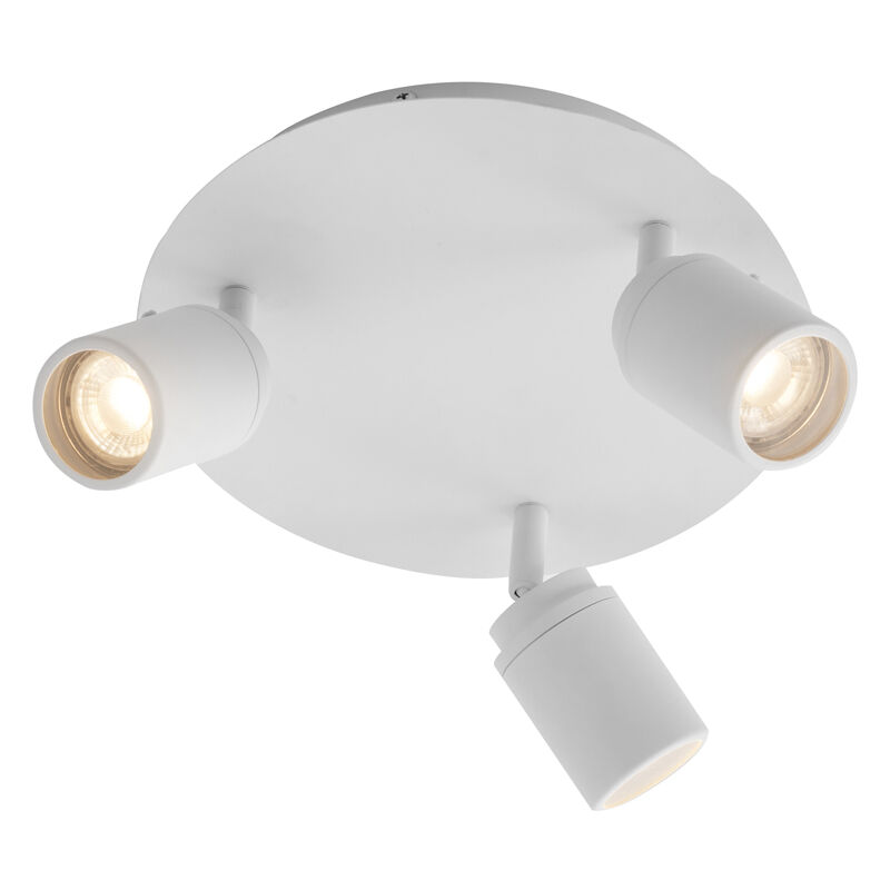 foto del prodotto faretto ducha moderno acciaio,plastico bianco tondo max. 1 x watt qazqa