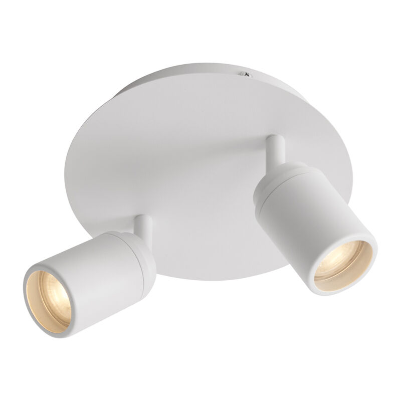 foto del prodotto faretto ducha moderno acciaio,vetro bianco tondo max. 2 x watt qazqa