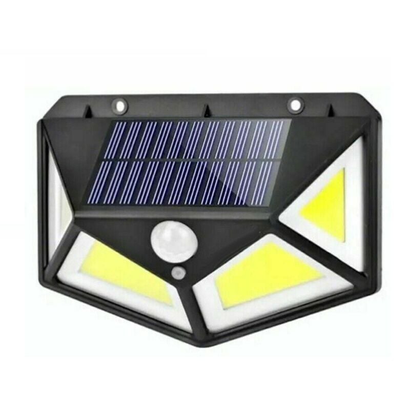 foto del prodotto faretto esterno con luce led cob pannello solare sensore di movimento te b0518