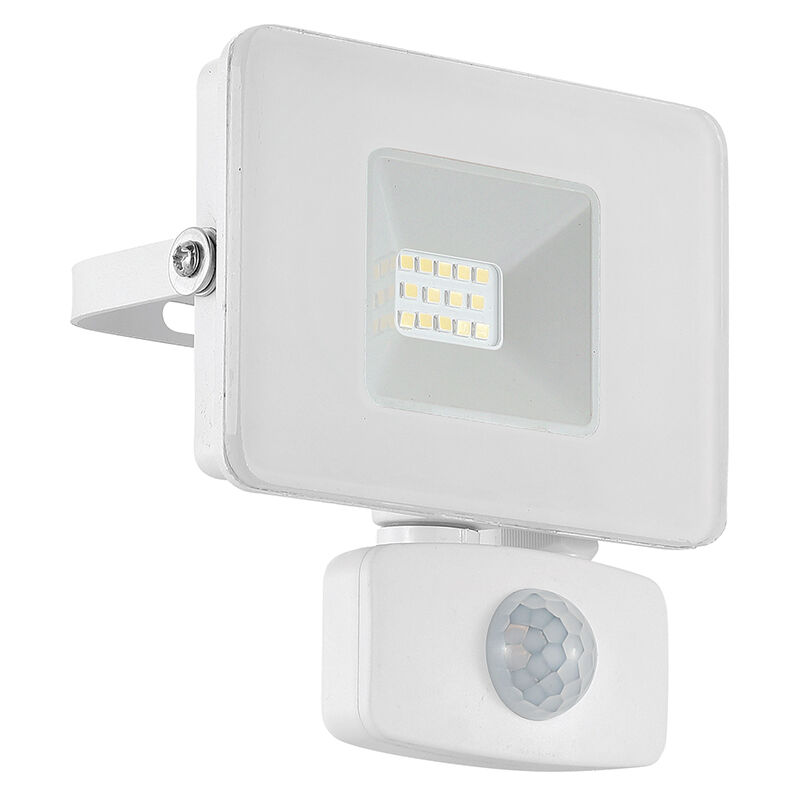 immagine 0 del prodotto faretto esterno moderna faedo 3 alluminio bianco sensore led h13,5cm