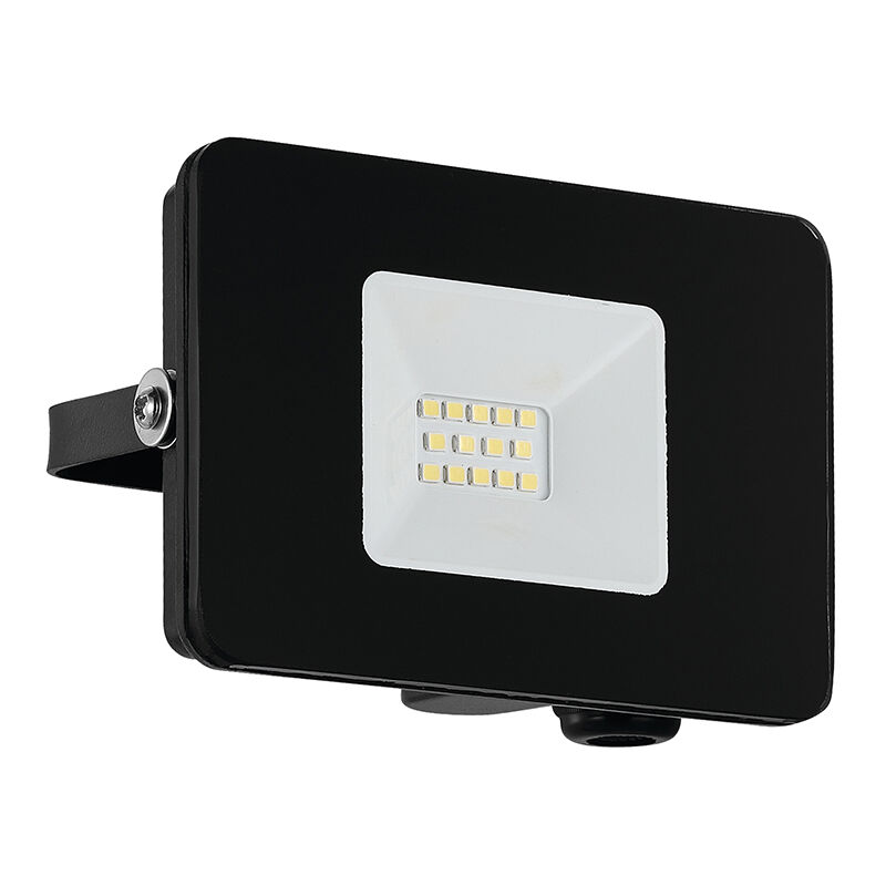 foto del prodotto faretto esterno moderna faedo 3 alluminio nero vetro bianco led