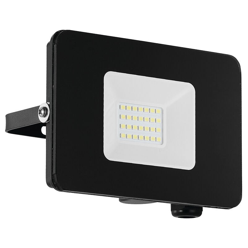 foto del prodotto faretto esterno moderno faedo 3 alluminio nero led h9,5cm
