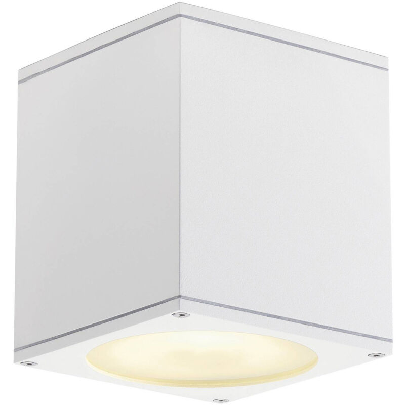 foto del prodotto faretto esterno moderno kinsley alluminio bianco 1 luce gu10 ip54