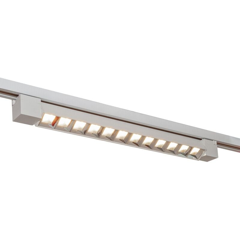 foto del prodotto faretto faro barra led 26w bianco per binario monofase orientabile proiettore bianco freddo