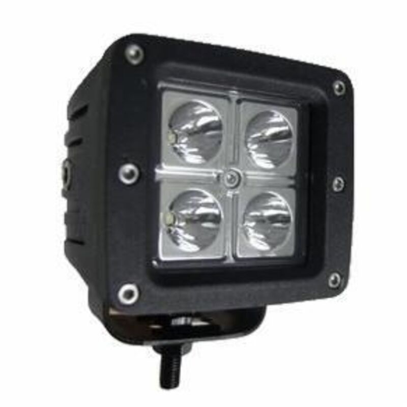 foto del prodotto faretto, faro da lavoro quadrato a led 12v 24v 16w
