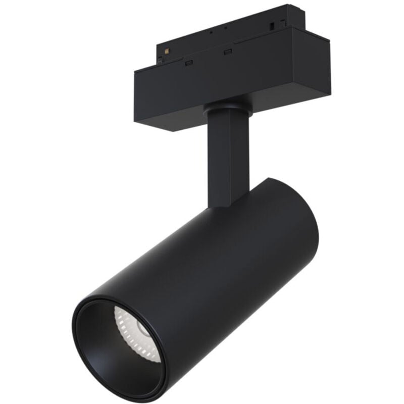 foto del prodotto faretto focus led per binario moderno alluminio nero luce calda 15w