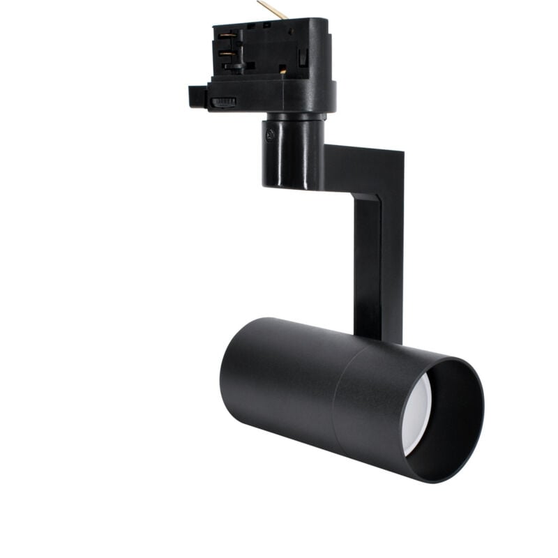 foto del prodotto faretto gu10 3 fasi nero ip20 classe i 56x56x179mm cap gu10