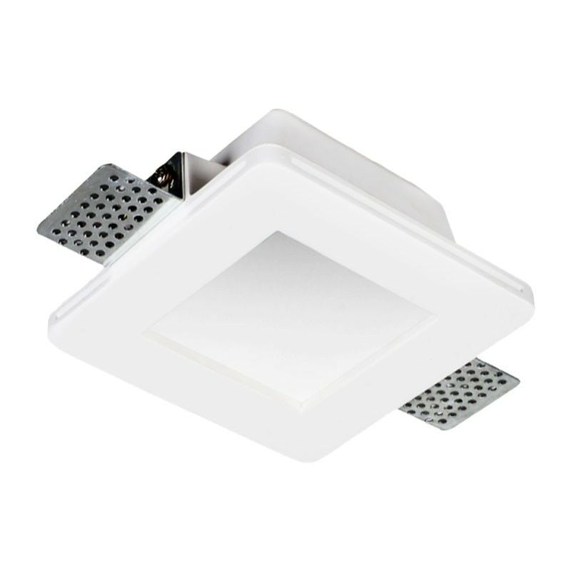 foto del prodotto faretto in gesso quadrato century jessy incasso bianco con vetrino jessy-sq120glass