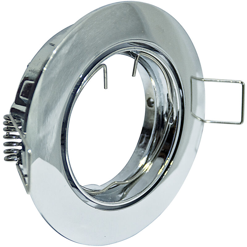 foto del prodotto faretto incasso fun orientabile tondo alluminio cromo 1 luce gu10 d9,4cm