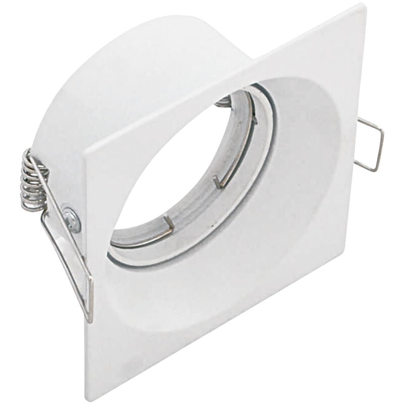 foto del prodotto faretto incasso gru quadrato alluminio bianco 1 luce gu10