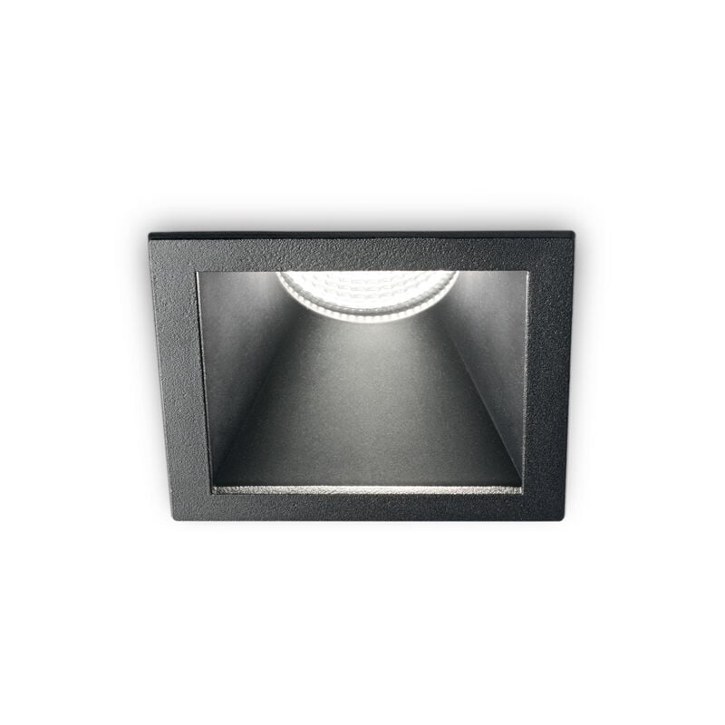 foto del prodotto faretto incasso moderno game square alluminio nero led 11w 3000k