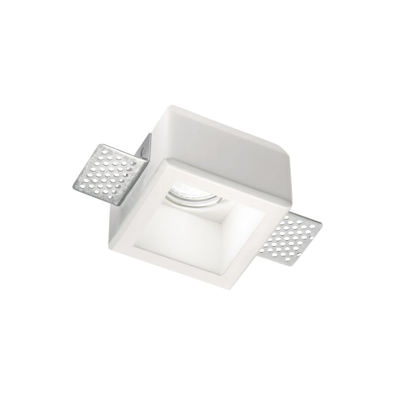 foto del prodotto faretto incasso moderno samba square gesso bianco 1 luce gu10 d55cm