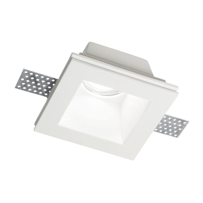 foto del prodotto faretto incasso moderno samba square gesso bianco 1 luce gu10 d70cm
