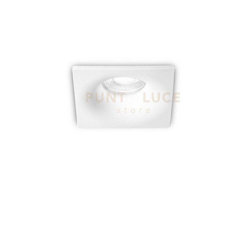 foto del prodotto faretto incasso quadrato moderno oasis alluminio bianco 1 luce gu10