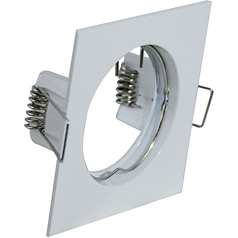 foto del prodotto faretto incasso run quadrato alluminio bianco 1 luce gu10