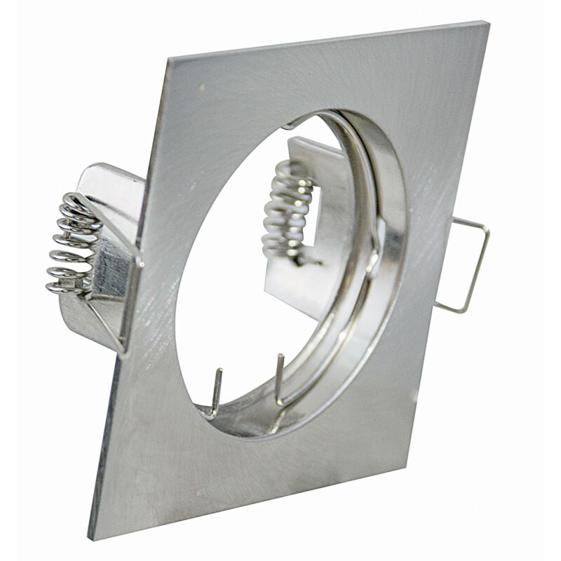 foto del prodotto faretto incasso run quadrato alluminio nero satinato 1 luce gu10