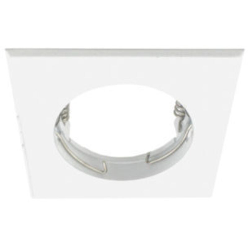 foto del prodotto faretto incasso soffitto quadrato, fisso, ip20, gu10, cromo satinato