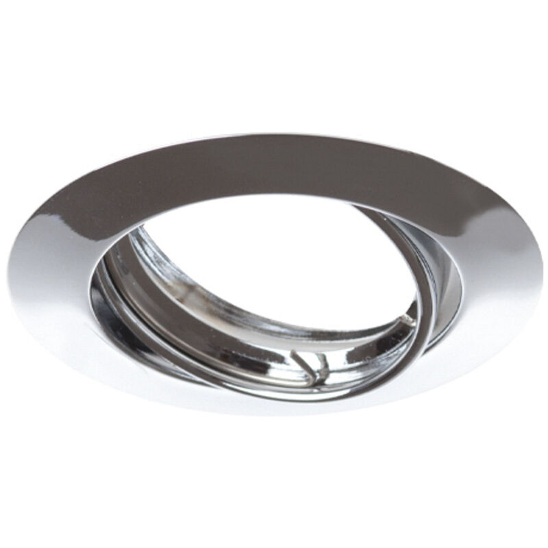 foto del prodotto faretto incasso soffitto tondo orientabile, ip65, cromo satinato