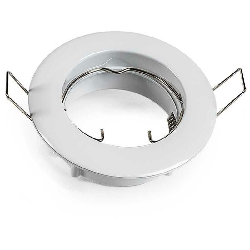 foto del prodotto faretto incasso tondo bianco fisso per foro diametro 65 m, portalampada gu10 incluso, 220 240v
