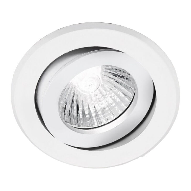 foto del prodotto faretto incasso tondo bianco orientabile 9086 bi nobile