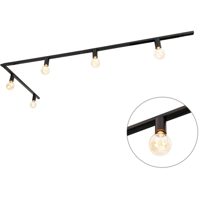 foto del prodotto faretto jeana moderno acciaio,alluminio nero oblungo max. 5 x watt qazqa