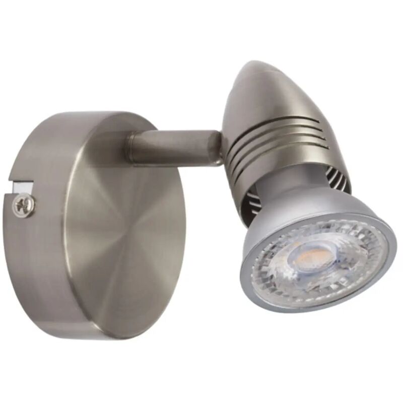 foto del prodotto faretto lampada da parete orientabile specchio 1 luce cromo satinato gu10