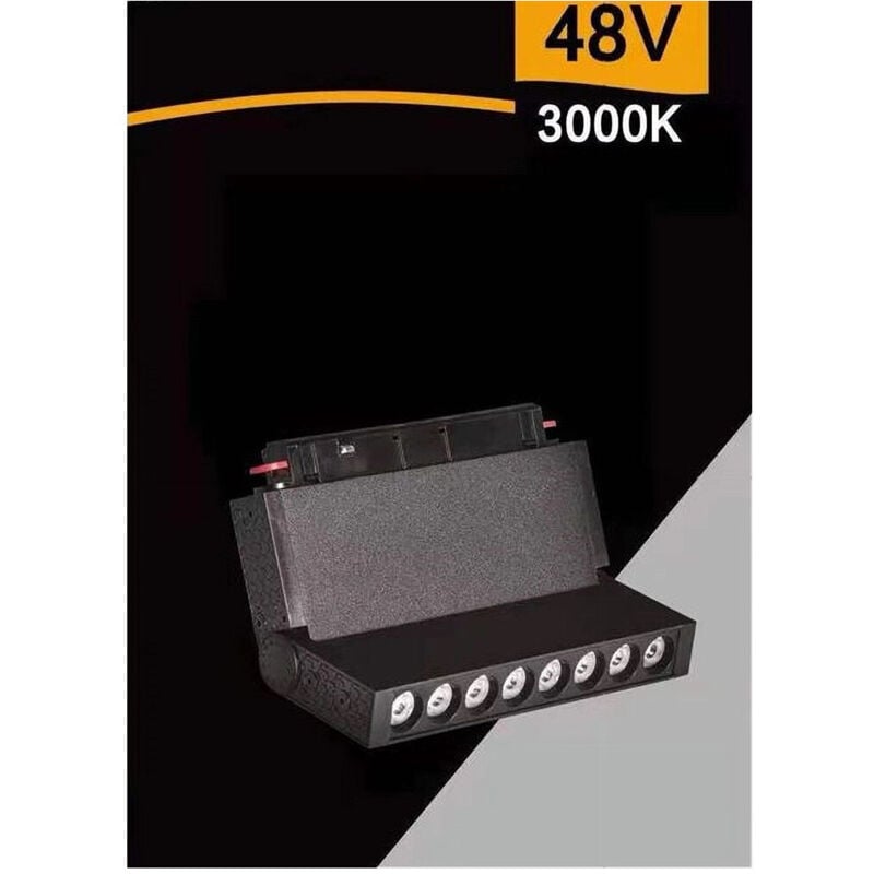 foto del prodotto faretto led 10 w magnetico rettangolare per binario 48v luce 3000k 4000k fr r160 bianco caldo trade shop traesio