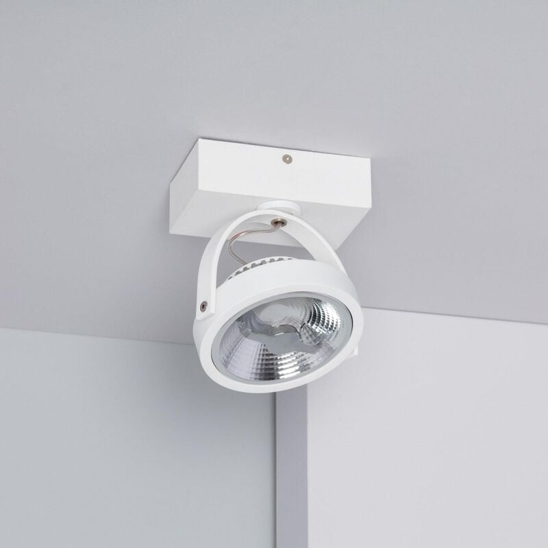 foto del prodotto faretto led 15w cree da superficie orientabile ar111 regolabile bianco 2700k bianco caldo